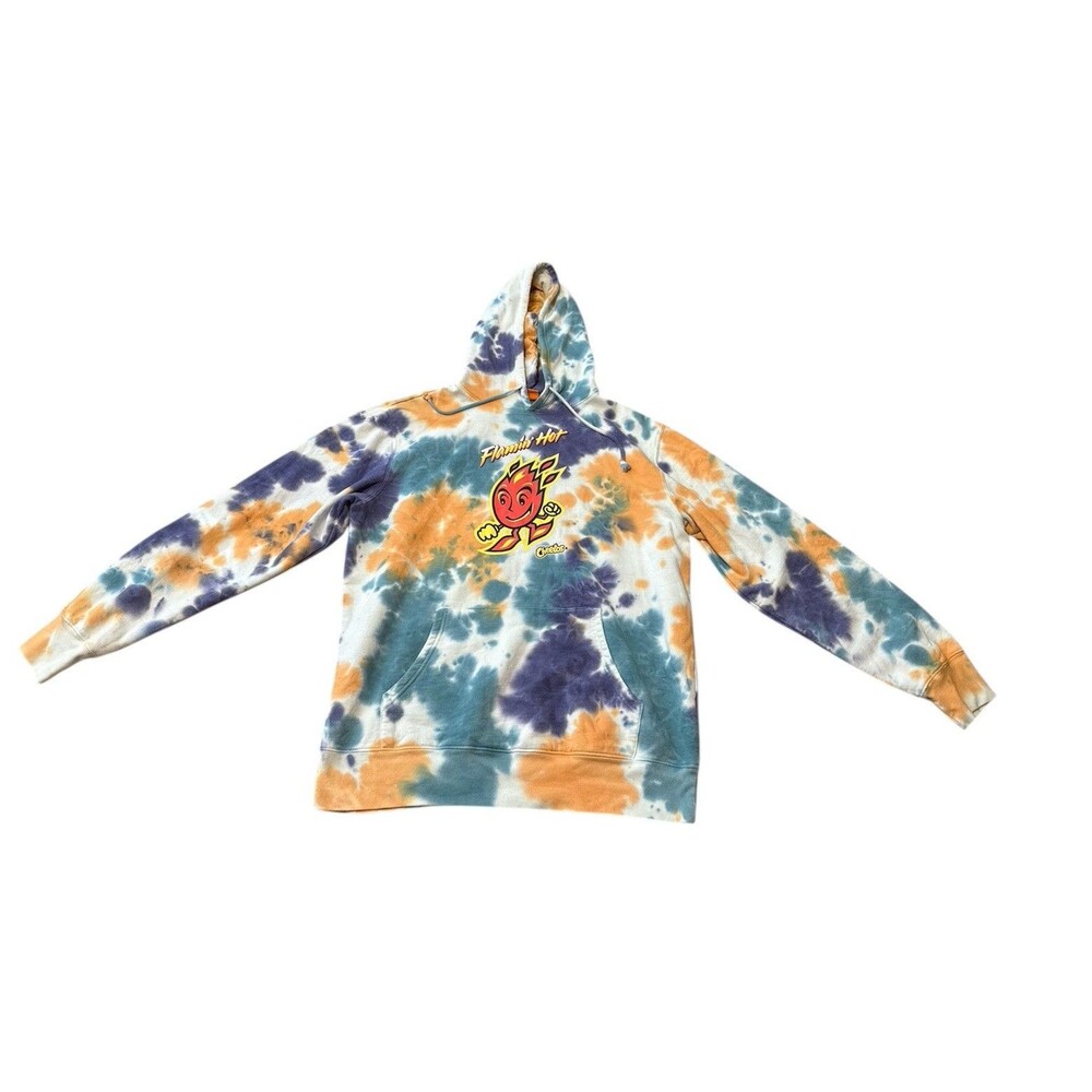 Flamin Hot CHEETOS Graphic Hoodie Large Tie-Dye long sleeve sweatshirt Cotton L